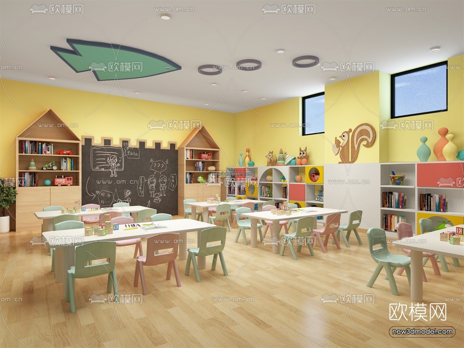 Interior 3D Model of Kindergarten – 3D Scene – 004 – VRAY - thumbnail 3