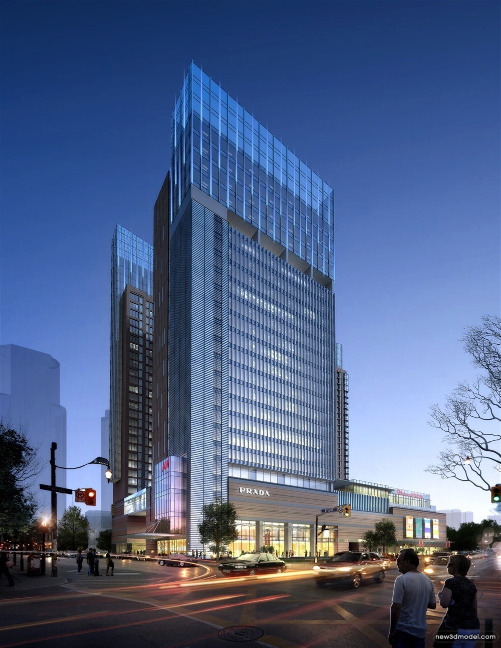3D Models of Commercial Building – Exterior 3D Scenes – 733 – VRAY - thumbnail 3