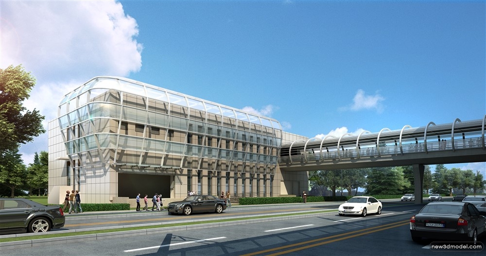 3D Models of Commercial Building – Exterior 3D Scenes – 551 – VRAY - thumbnail 2