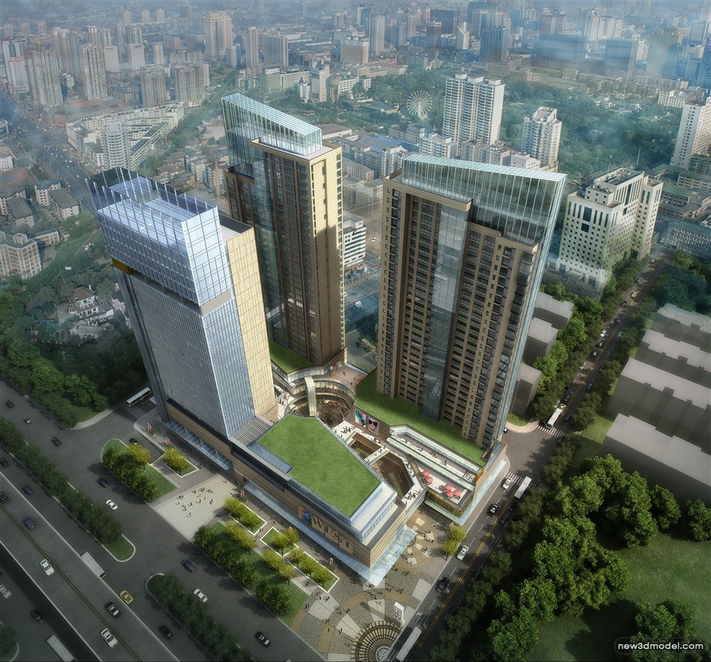 3D Models of Commercial Building – Exterior 3D Scenes – 733 – VRAY - thumbnail 4