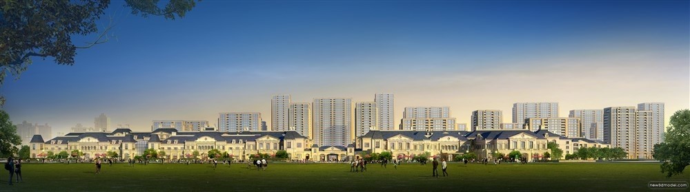 3D Models of Commercial Building – Exterior 3D Scenes – 734 – VRAY - thumbnail 3