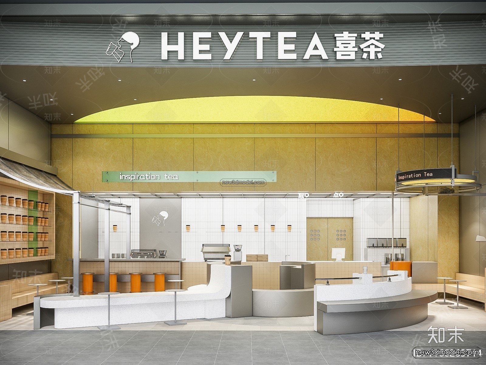 Restaurant and Fastfood 3D Scene – 3D Blocks – 169 – VRAY - thumbnail 3