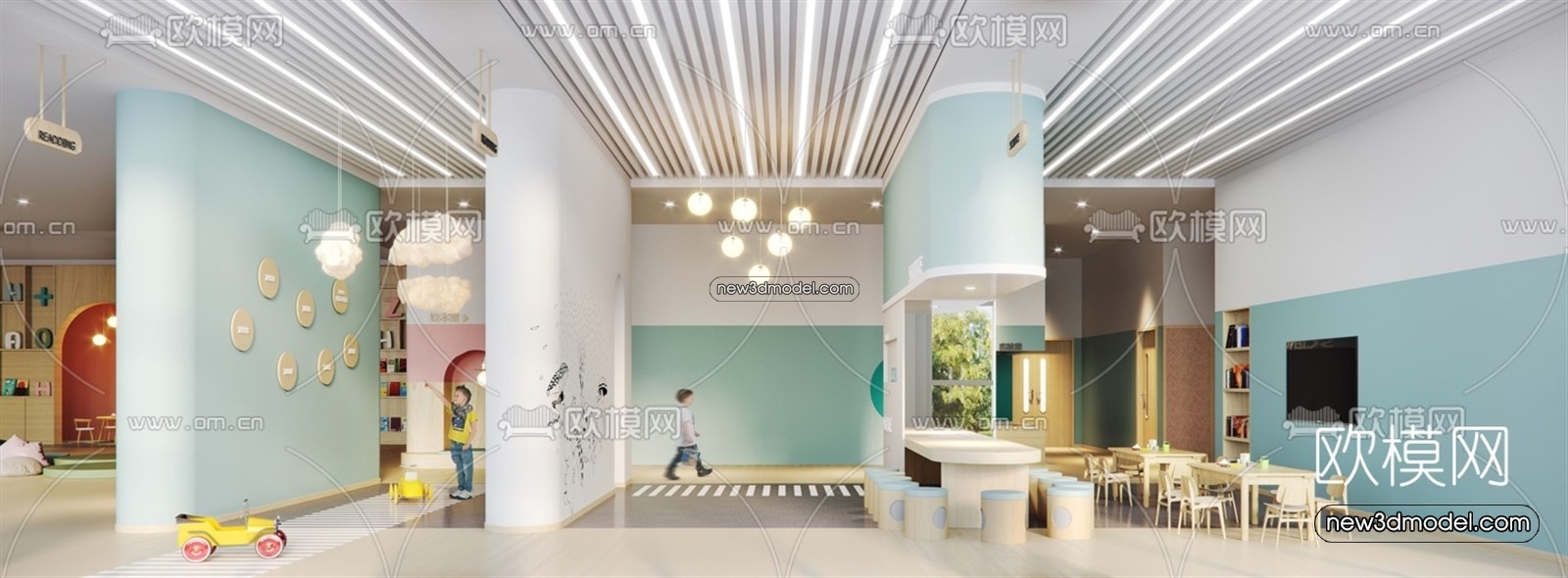Interior 3D Model of Kindergarten – 3D Scene – 014 – VRAY - thumbnail 3