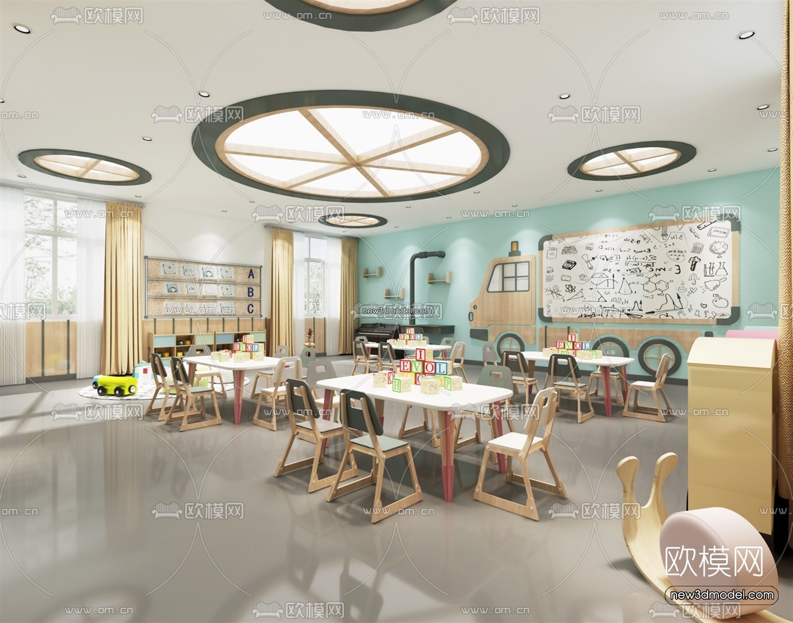 Interior 3D Model of Kindergarten – 3D Scene – 015 – VRAY - thumbnail 4