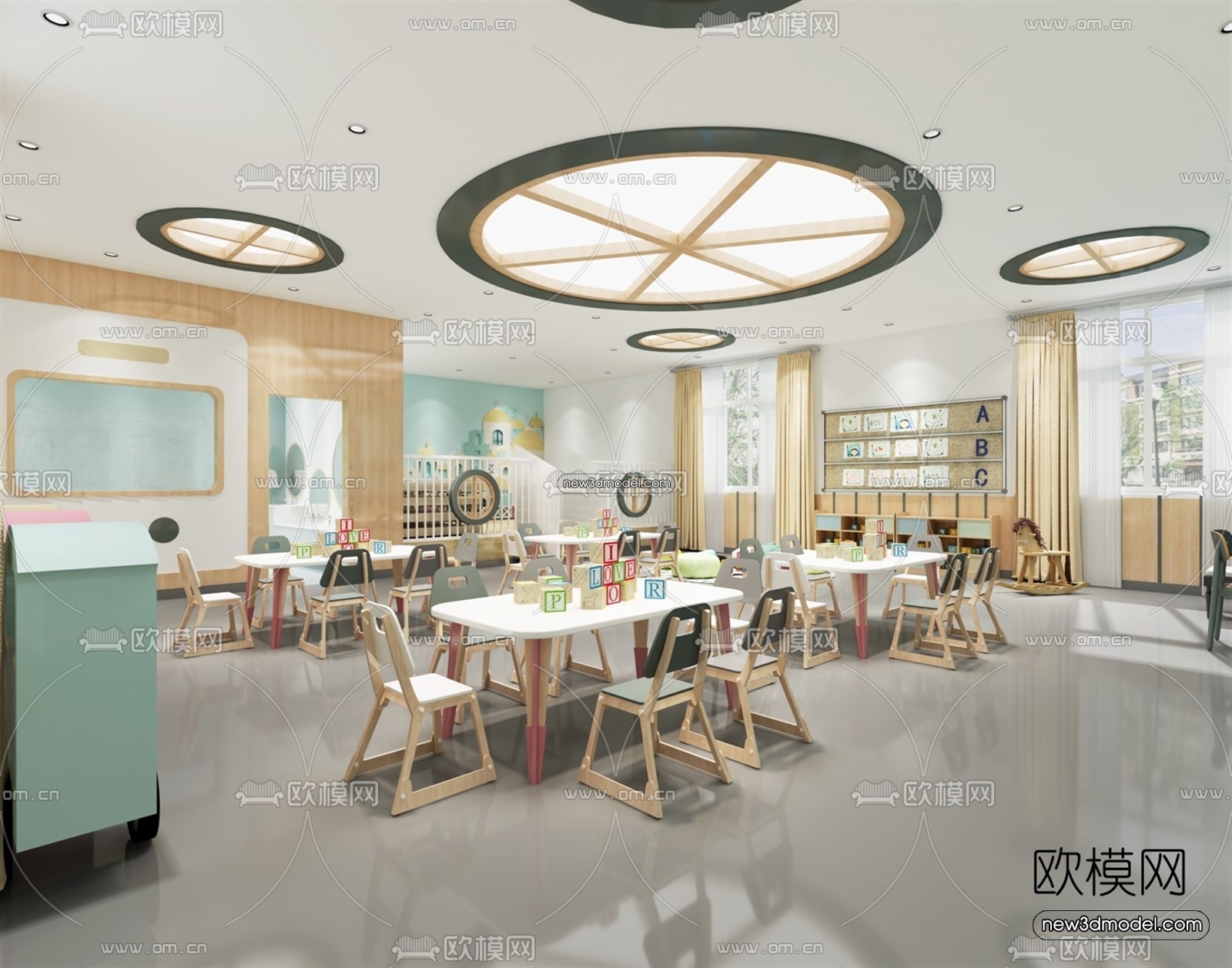 Interior 3D Model of Kindergarten – 3D Scene – 015 – VRAY - thumbnail 3