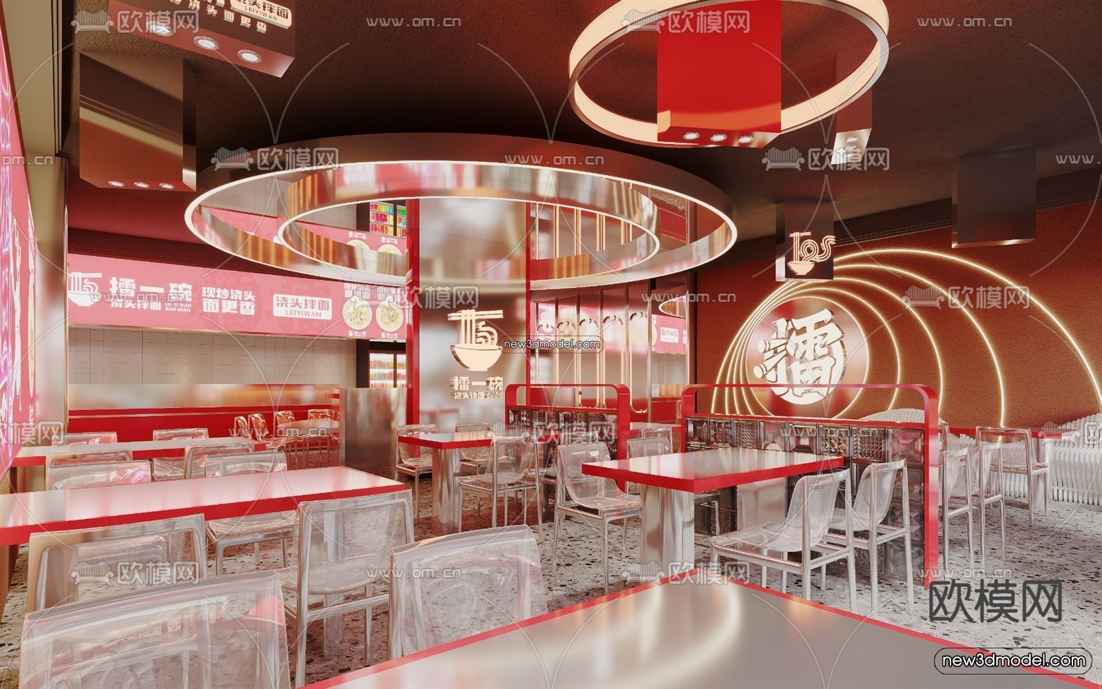 Restaurant and Fastfood 3D Scene – 3D Blocks – 168 – CORONA - thumbnail 3