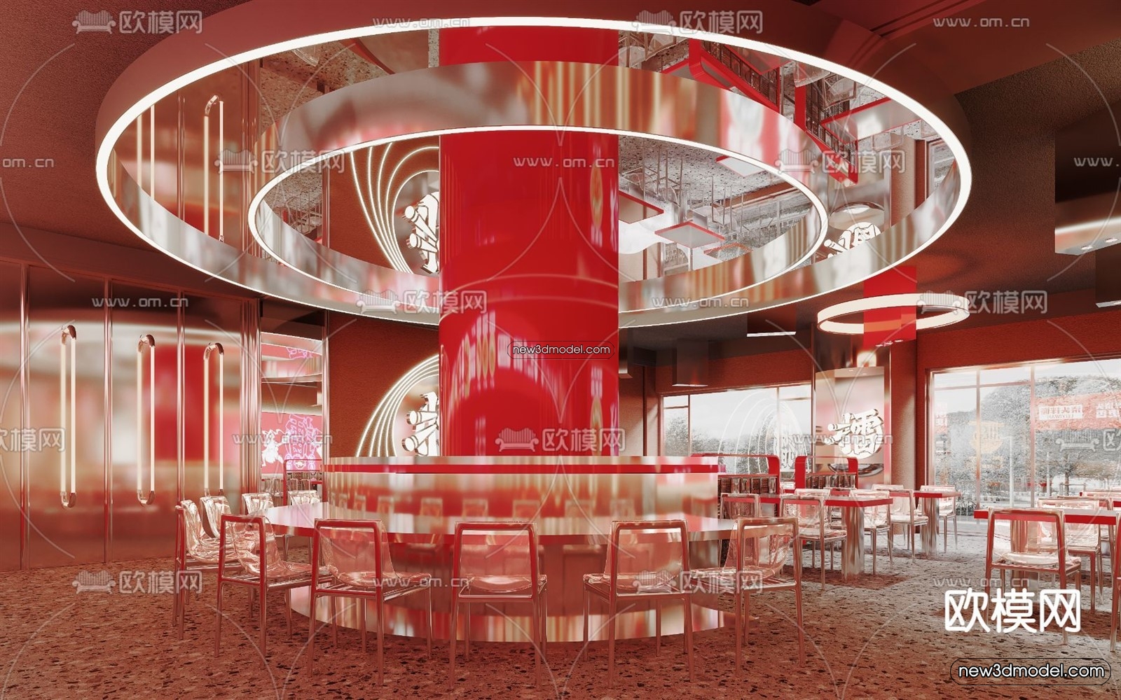 Restaurant and Fastfood 3D Scene – 3D Blocks – 168 – CORONA - thumbnail 2