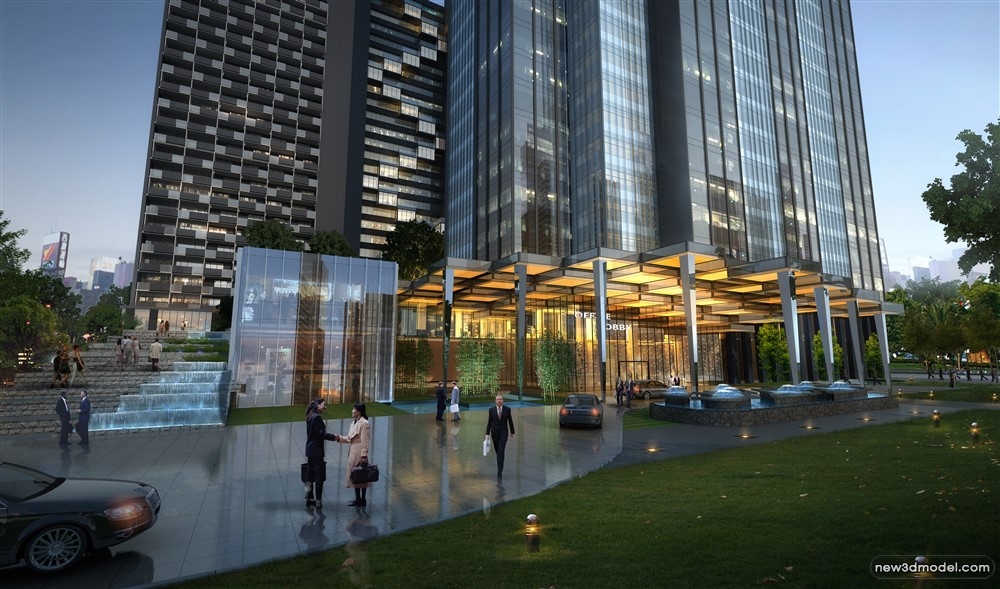 3D Models of Commercial Building – Exterior 3D Scenes – 548 – VRAY - thumbnail 5