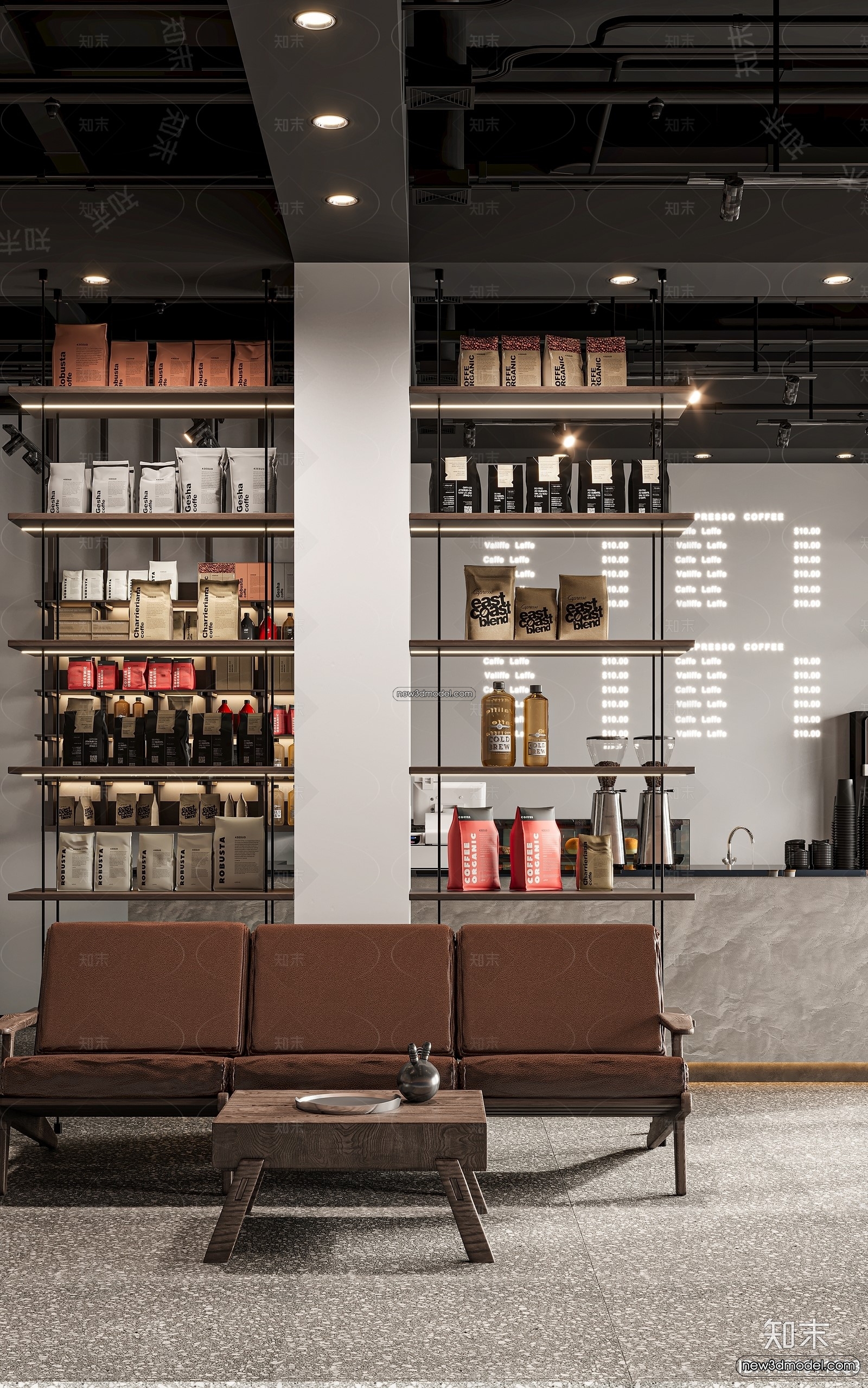 Restaurant and Fastfood 3D Scene – 3D Blocks – 171 – CORONA - thumbnail 2