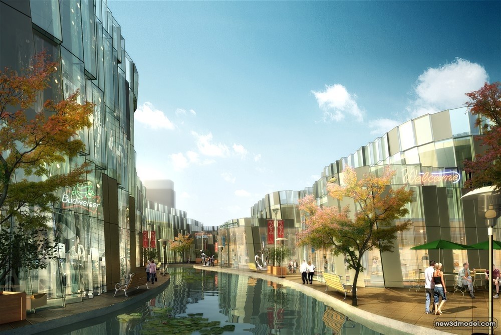 3D Models of Commercial Building – Exterior 3D Scenes – 735 – VRAY - thumbnail 2