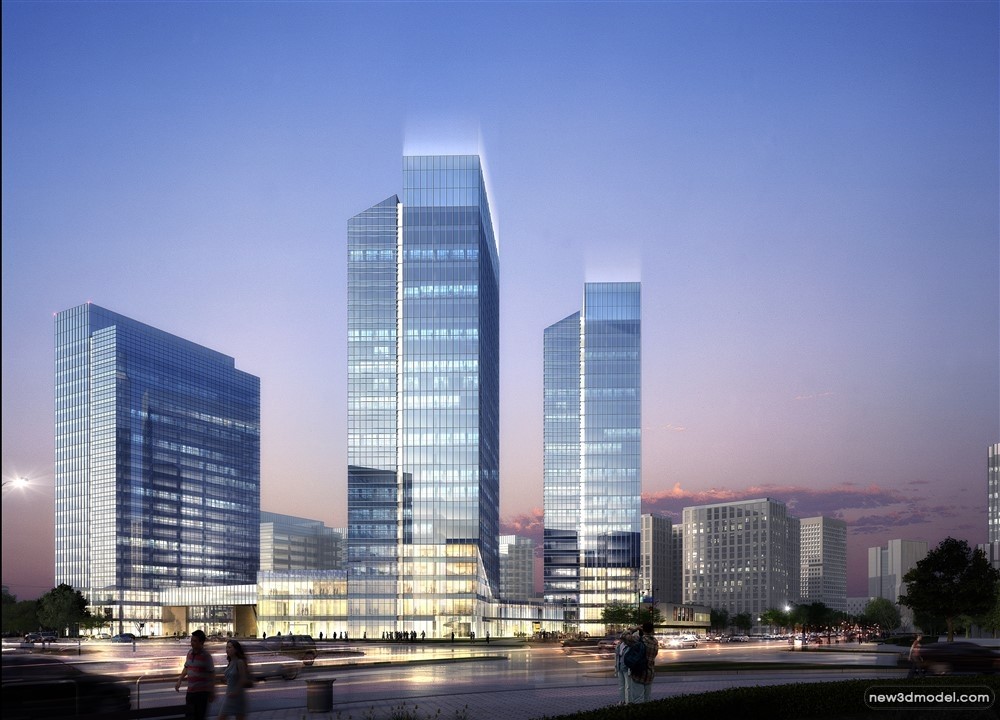 3D Models of Commercial Building – Exterior 3D Scenes – 738 – VRAY - thumbnail 2
