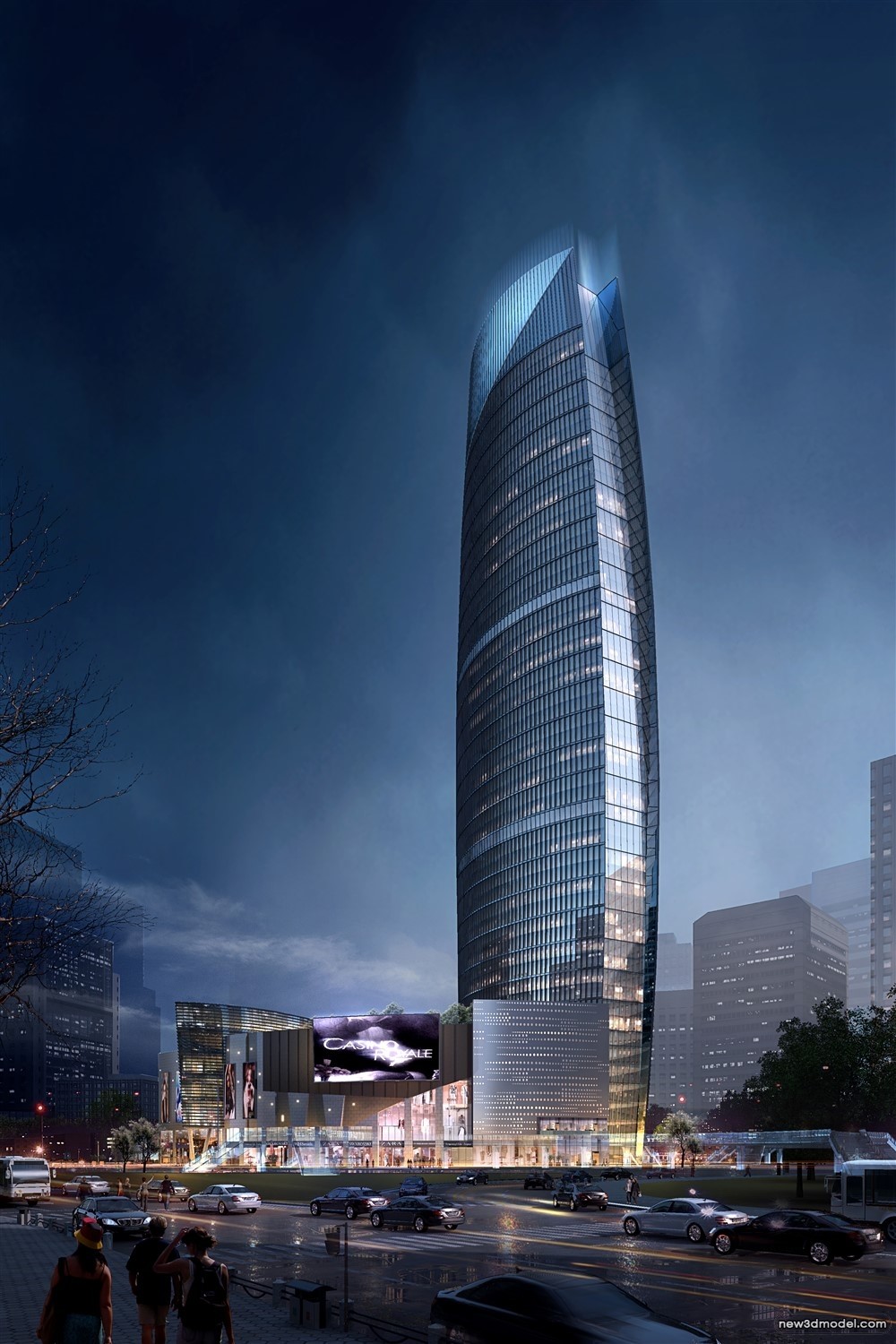 3D Models of Commercial Building – Exterior 3D Scenes – 739 – VRAY - thumbnail 2