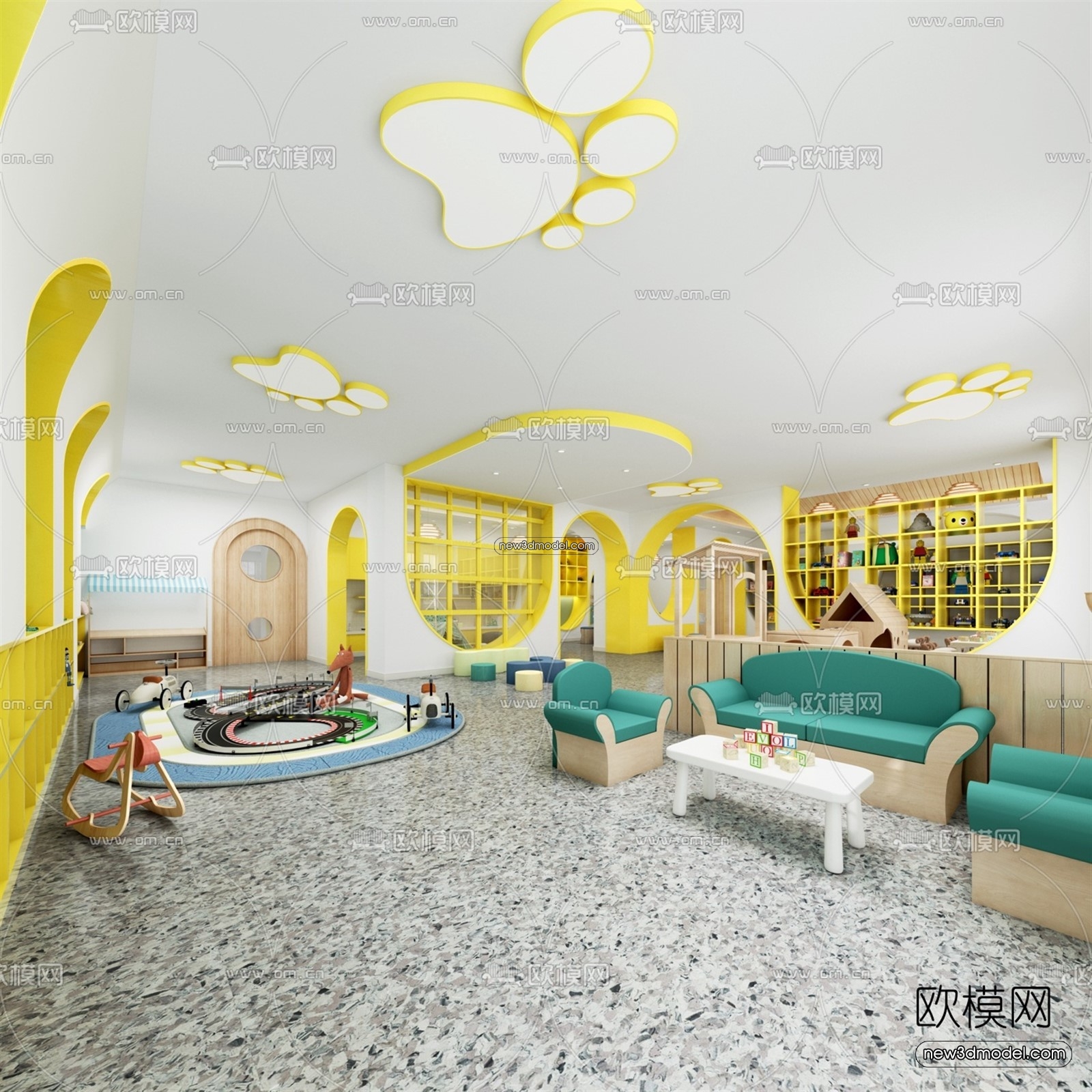Interior 3D Model of Kindergarten – 3D Scene – 026 – VRAY - thumbnail 2