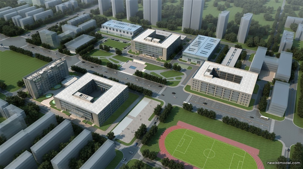 3D Models of Commercial Building – Exterior 3D Scenes – 741 – VRAY - thumbnail 3