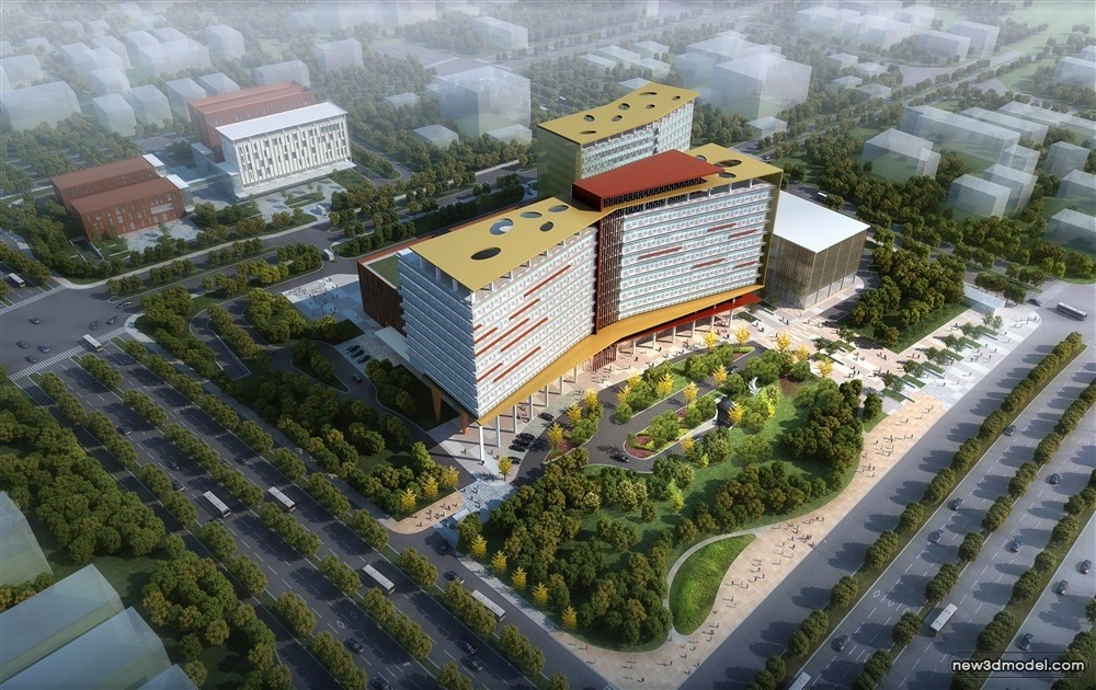 3D Models of Commercial Building – Exterior 3D Scenes – 743 – VRAY - thumbnail 2