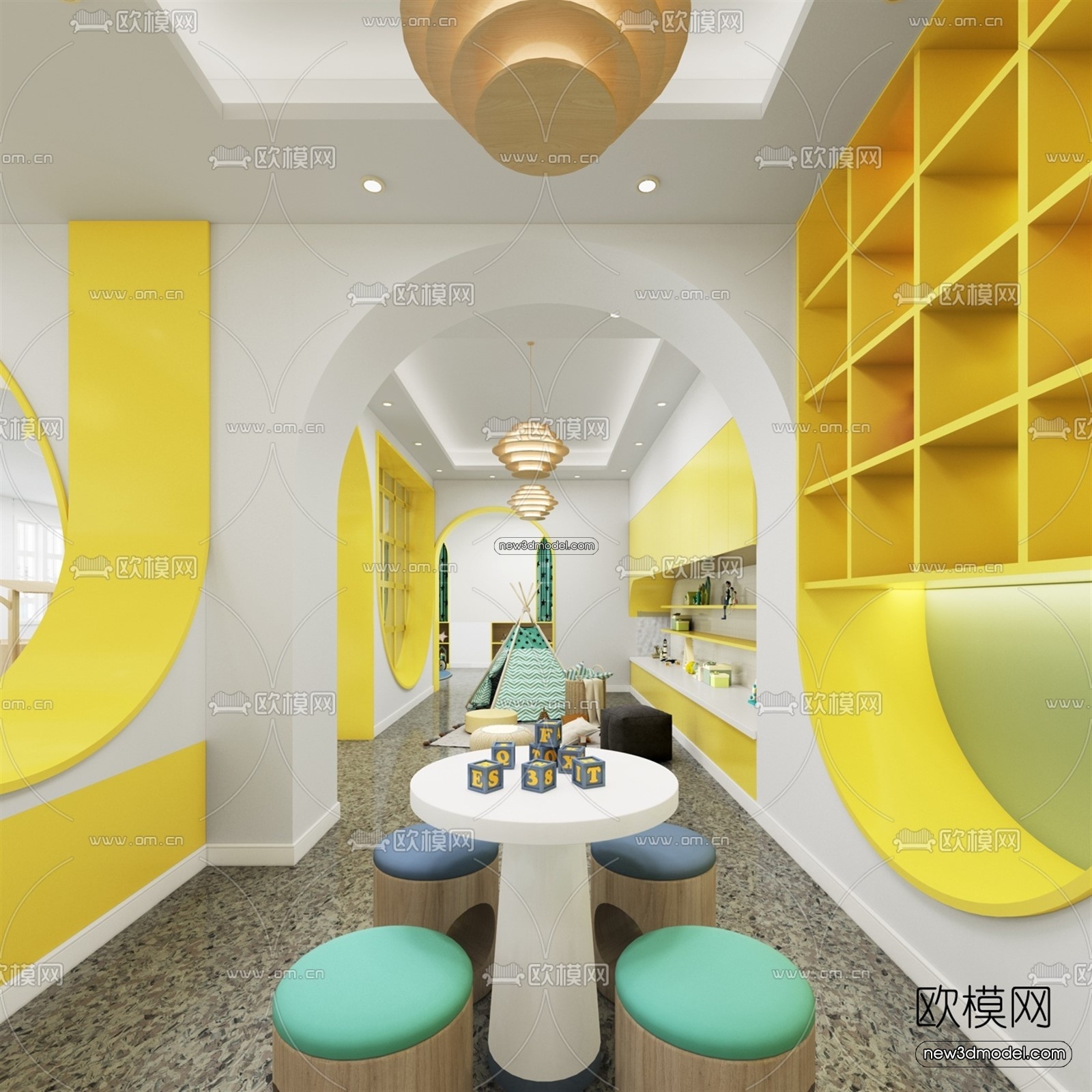 Interior 3D Model of Kindergarten – 3D Scene – 026 – VRAY - thumbnail 3