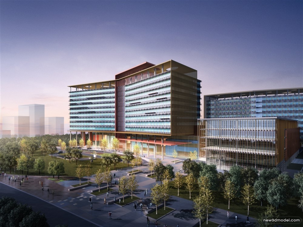 3D Models of Commercial Building – Exterior 3D Scenes – 743 – VRAY - thumbnail 3
