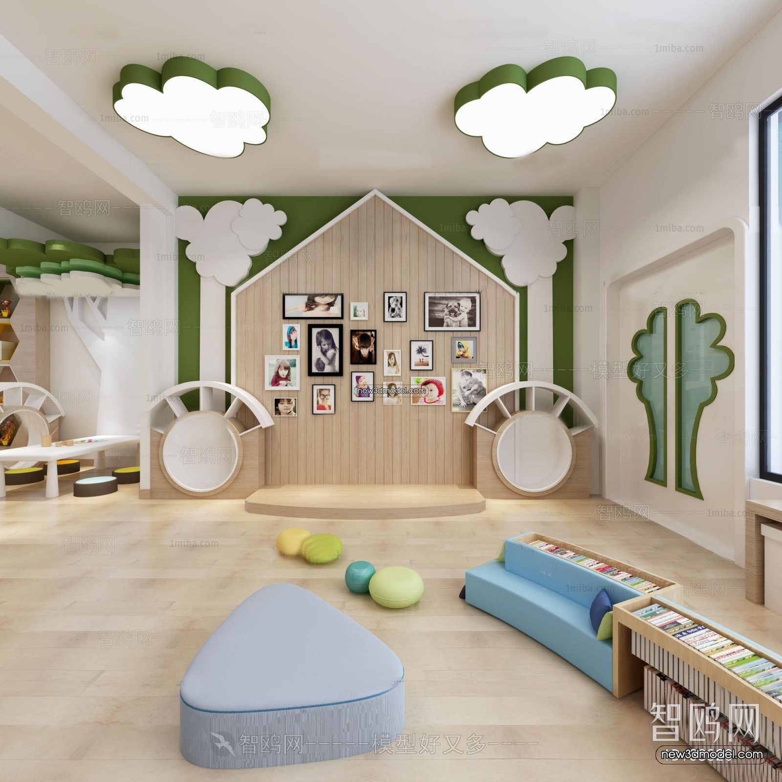 Interior 3D Model of Kindergarten – 3D Scene – 034 – VRAY - thumbnail 3