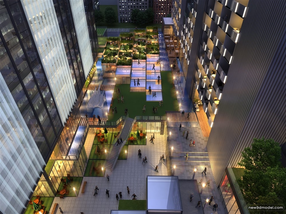 3D Models of Commercial Building – Exterior 3D Scenes – 548 – VRAY - thumbnail 3