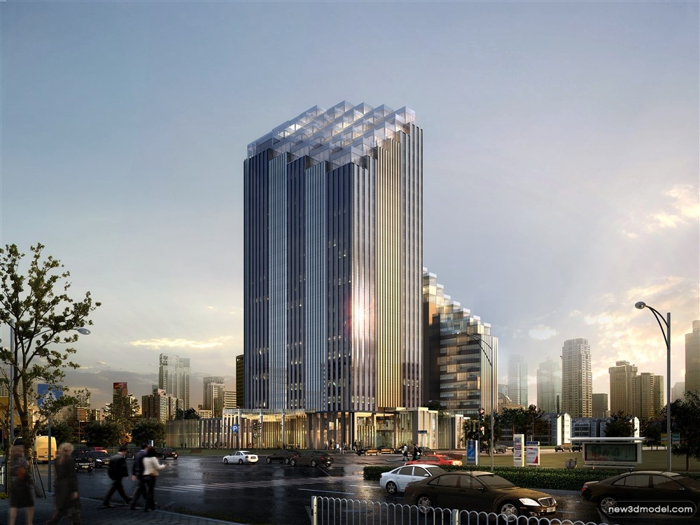 3D Models of Commercial Building – Exterior 3D Scenes – 548 – VRAY - thumbnail 2