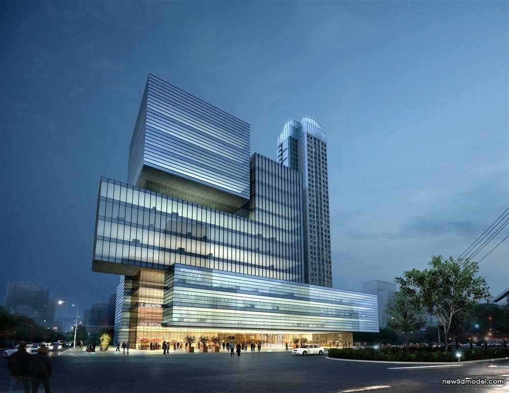 3D Models of Commercial Building – Exterior 3D Scenes – 746 – VRAY - thumbnail 3