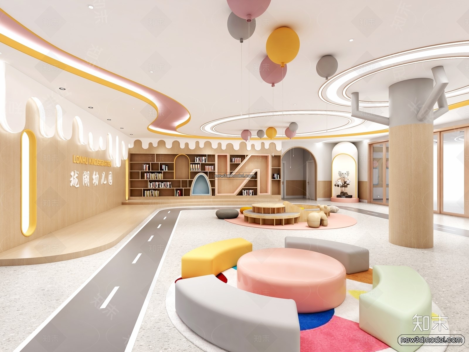 Interior 3D Model of Kindergarten – 3D Scene – 045 – VRAY - thumbnail 2
