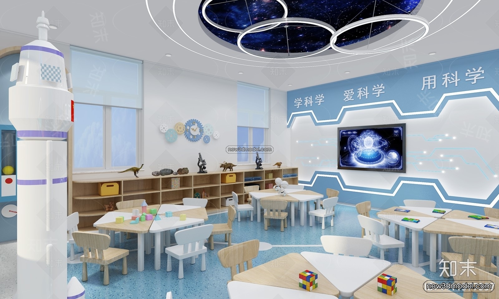 Interior 3D Model of Kindergarten – 3D Scene – 066 – VRAY - thumbnail 2
