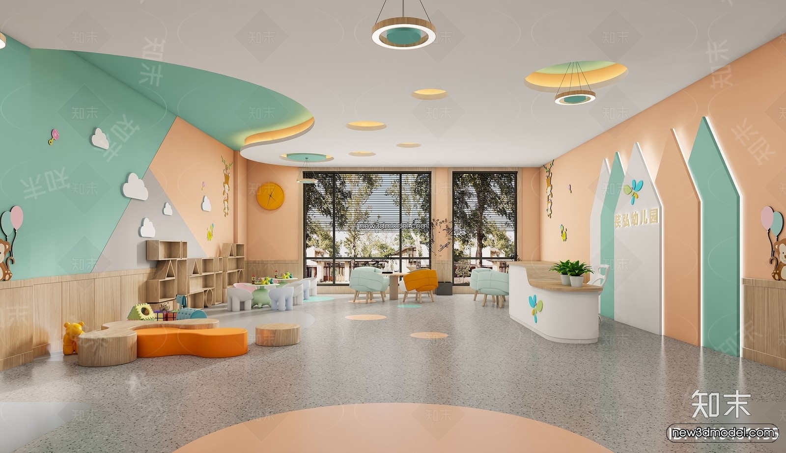 Interior 3D Model of Kindergarten – 3D Scene – 077 – VRAY - thumbnail 2