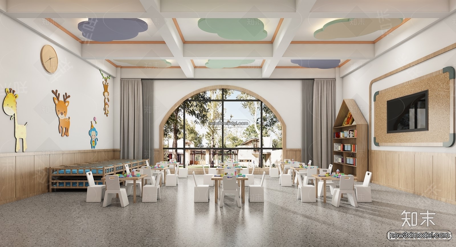 Interior 3D Model of Kindergarten – 3D Scene – 077 – VRAY - thumbnail 4