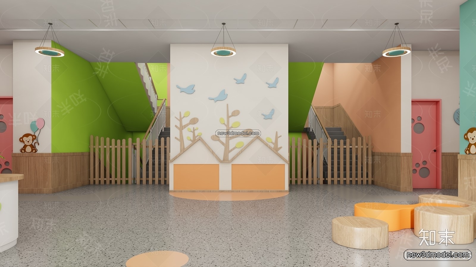 Interior 3D Model of Kindergarten – 3D Scene – 077 – VRAY - thumbnail 3