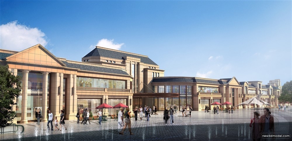 3D Models of Commercial Building – Exterior 3D Scenes – 747 – VRAY - thumbnail 5