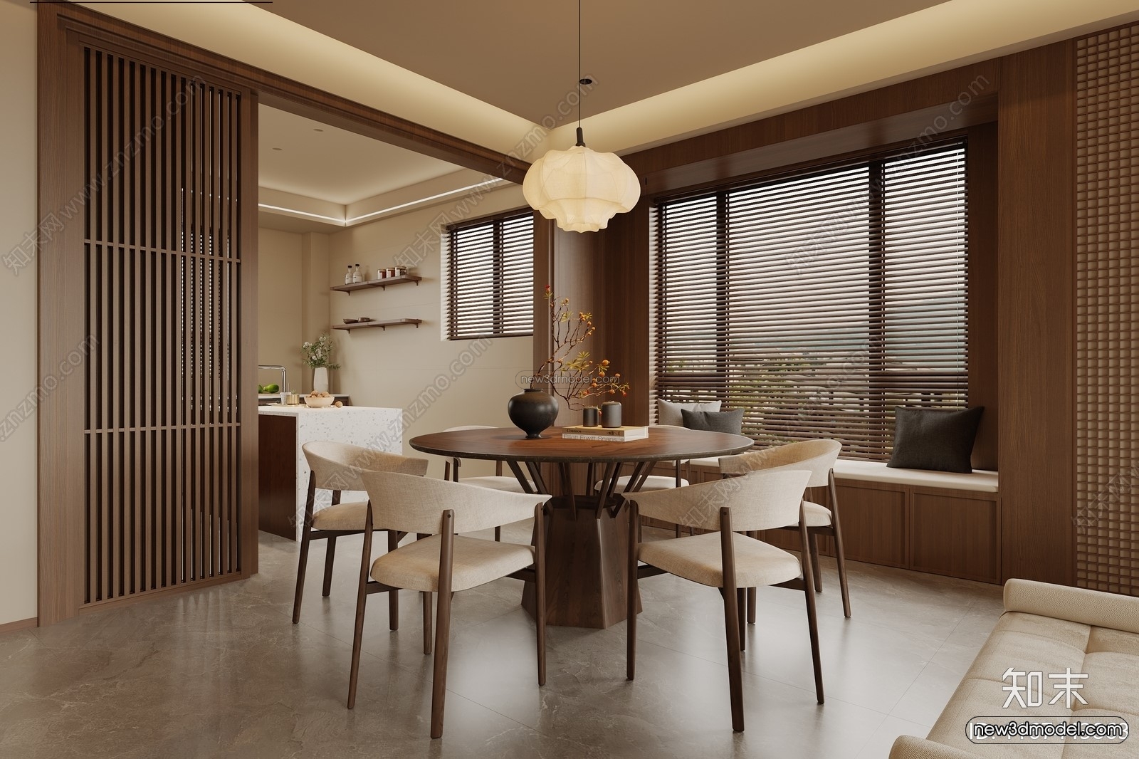 Modern Style Interior 3D Blocks and 3D Models – Living Room 3D Scene – 145 – CORONA - thumbnail 3