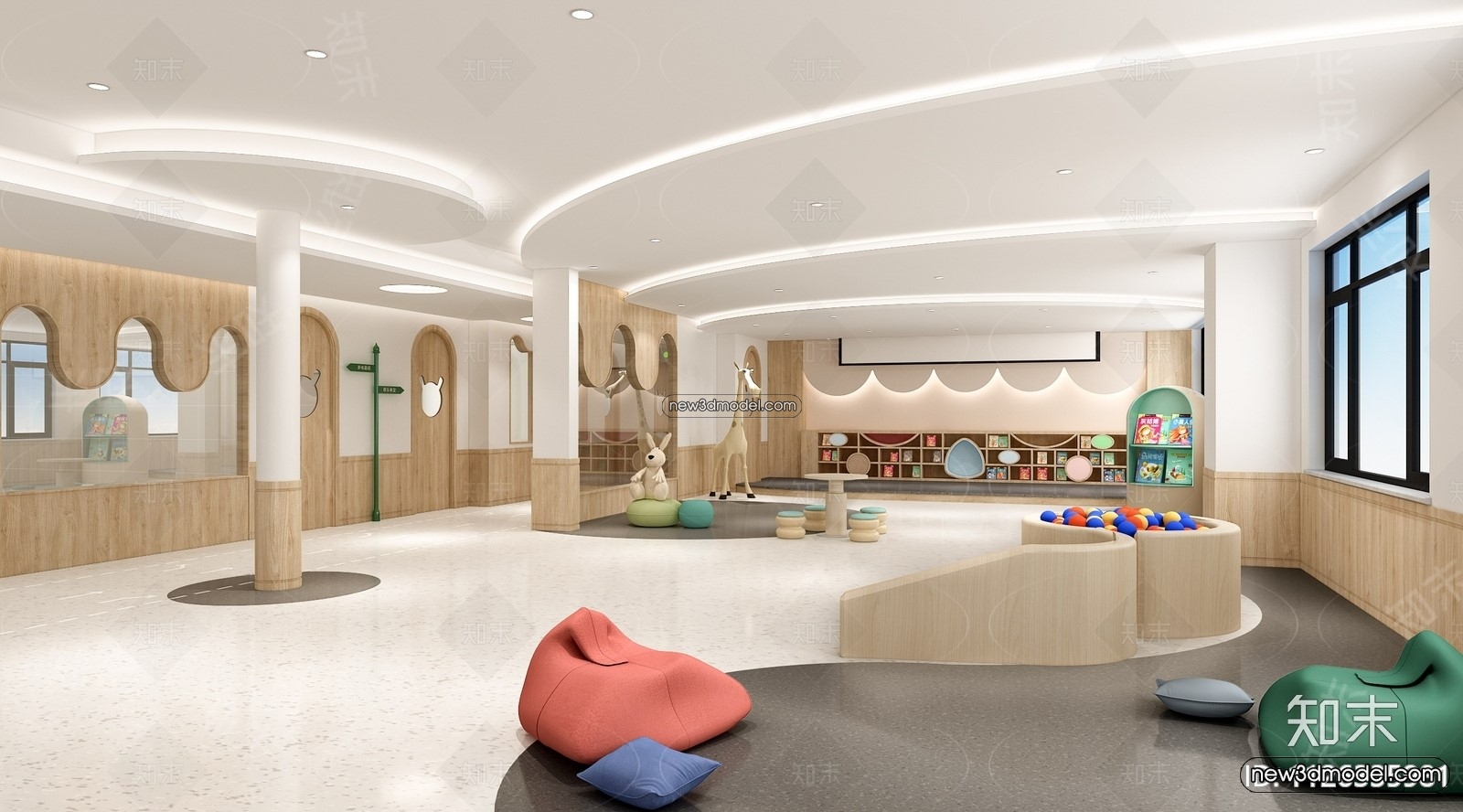 Interior 3D Model of Kindergarten – 3D Scene – 013 – VRAY - thumbnail 3