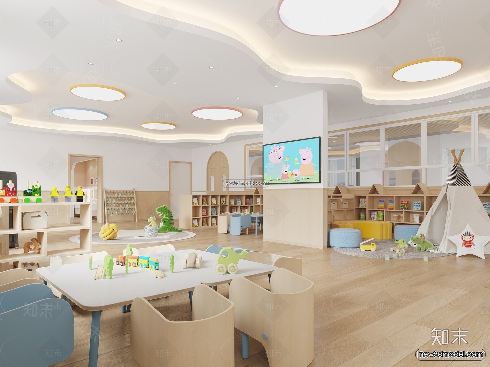 Interior 3D Model of Kindergarten – 3D Scene – 035 – VRAY - thumbnail 2