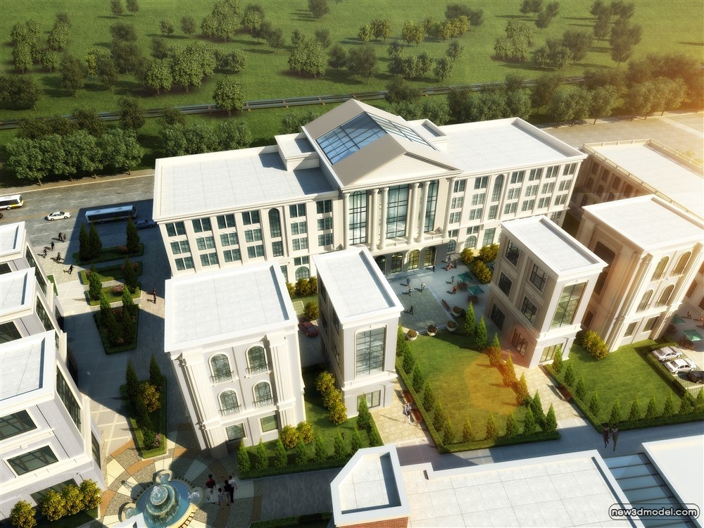 3D Models of Commercial Building – Exterior 3D Scenes – 278 – VRAY - thumbnail 4