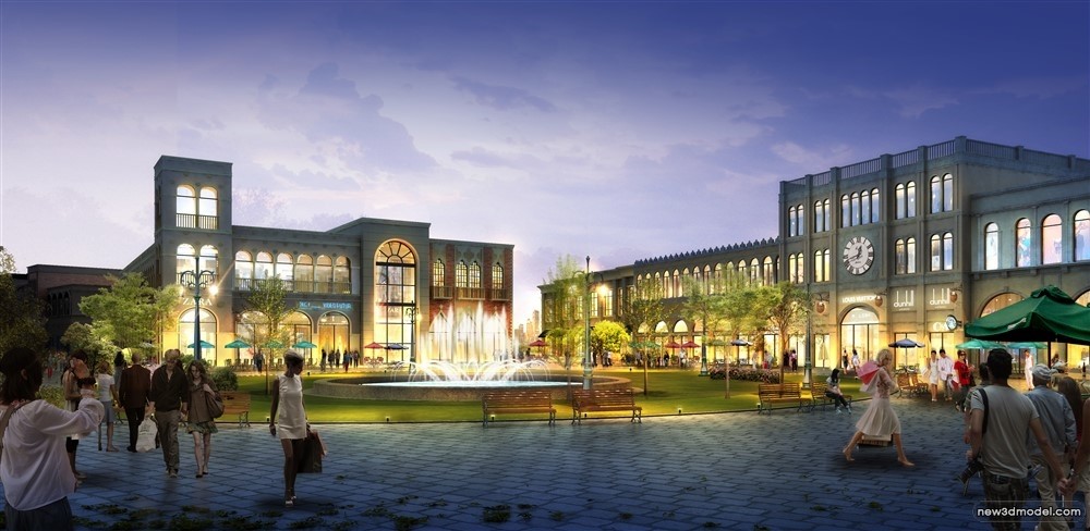 3D Models of Commercial Building – Exterior 3D Scenes – 278 – VRAY - thumbnail 2