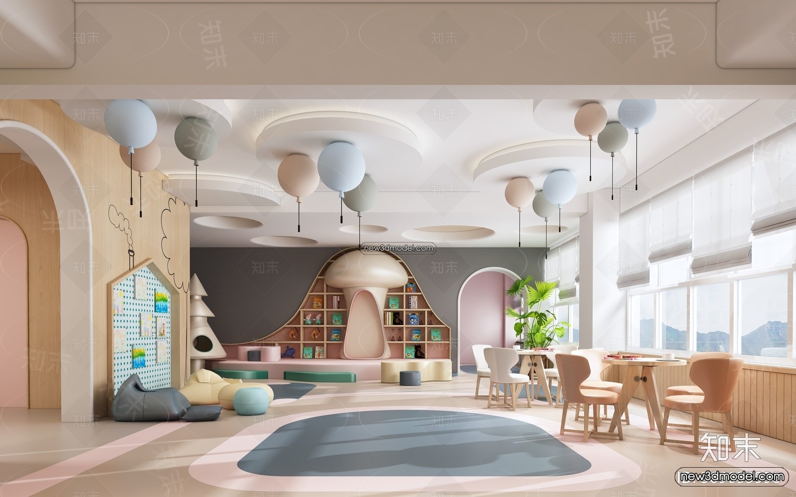 Interior 3D Model of Kindergarten – 3D Scene – 049 – VRAY - thumbnail 3