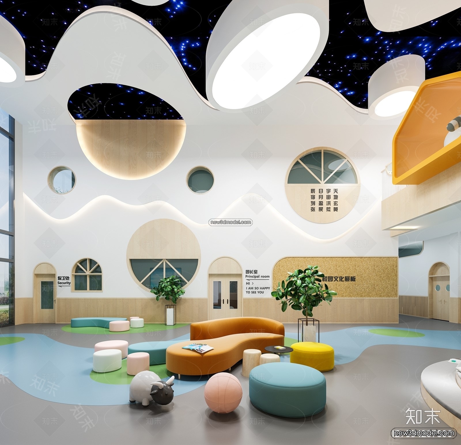 Interior 3D Model of Kindergarten – 3D Scene – 050 – VRAY - thumbnail 4