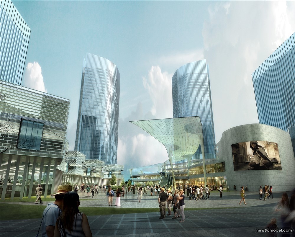 3D Models of Commercial Building – Exterior 3D Scenes – 750 – VRAY - thumbnail 5