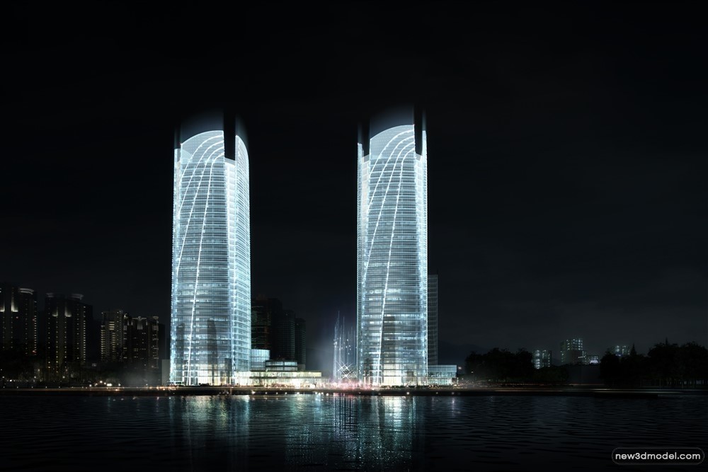 3D Models of Commercial Building – Exterior 3D Scenes – 750 – VRAY - thumbnail 3