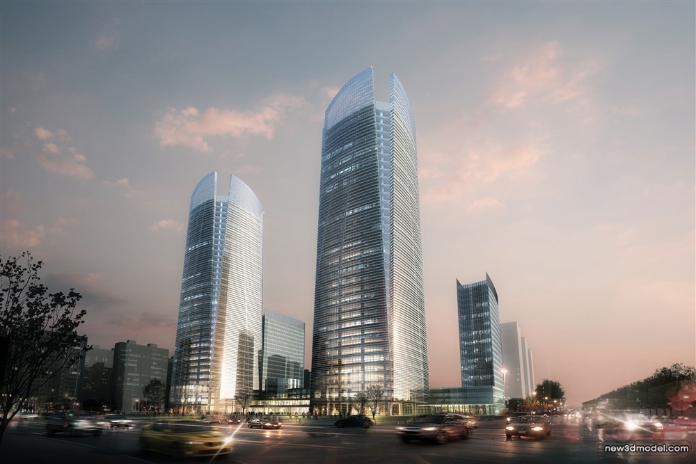 3D Models of Commercial Building – Exterior 3D Scenes – 750 – VRAY - thumbnail 2