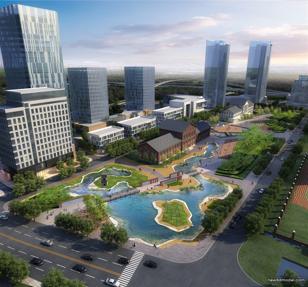 3D Models of Commercial Building – Exterior 3D Scenes – 752 – VRAY - thumbnail 2