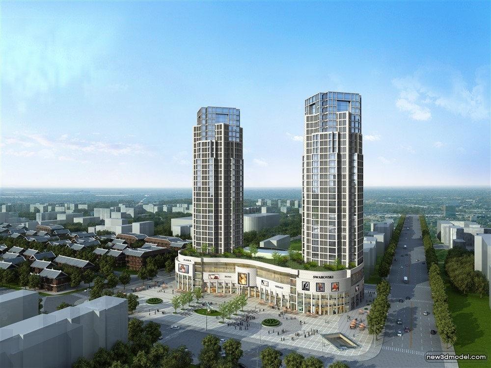 3D Models of Commercial Building – Exterior 3D Scenes – 279 – VRAY - thumbnail 4