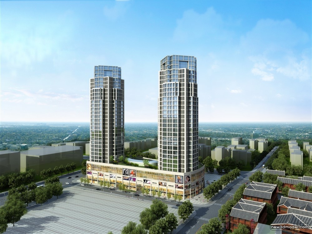 3D Models of Commercial Building – Exterior 3D Scenes – 279 – VRAY - thumbnail 2