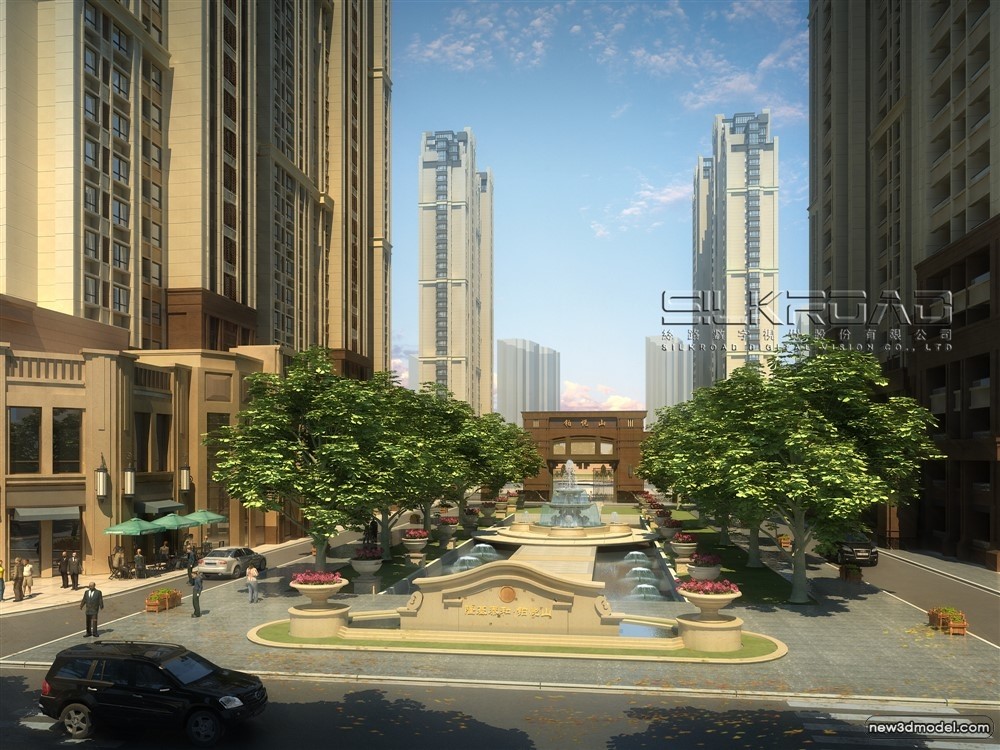 3D Models of Commercial Building – Exterior 3D Scenes – 753 – VRAY - thumbnail 2