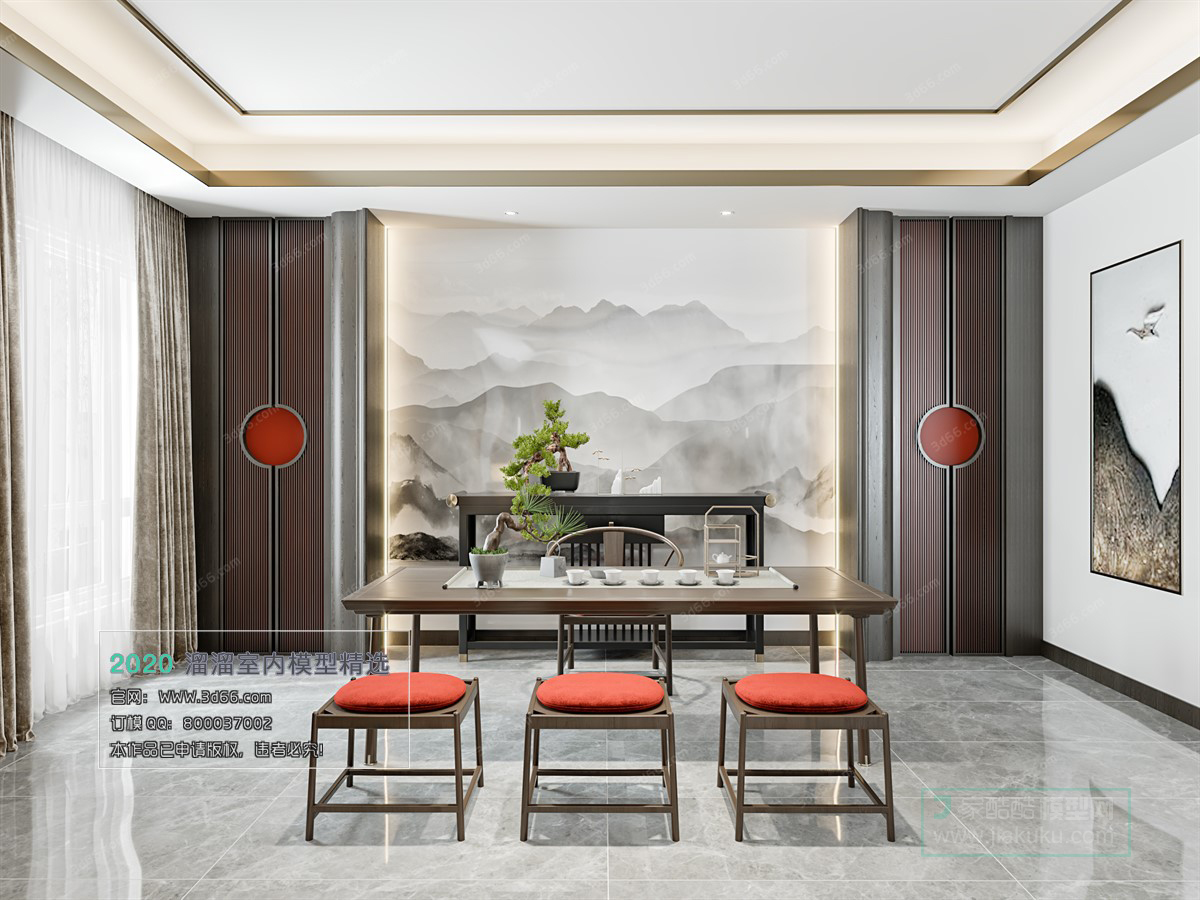 INTERIOR – 3D MODELS – CHINESE STYLE – 018 - thumbnail 1