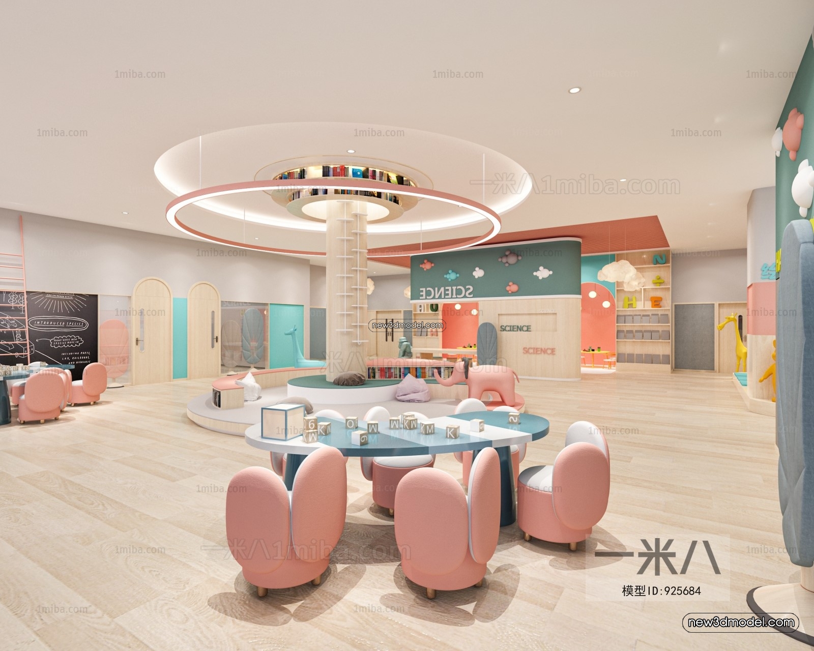 Interior 3D Model of Kindergarten – 3D Scene – 061 – VRAY - thumbnail 3