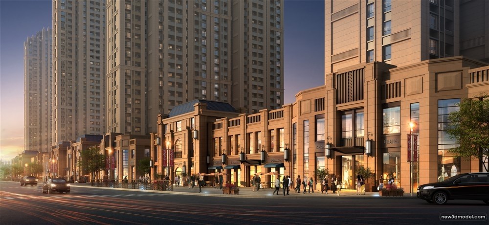 3D Models of Commercial Building – Exterior 3D Scenes – 753 – VRAY - thumbnail 4