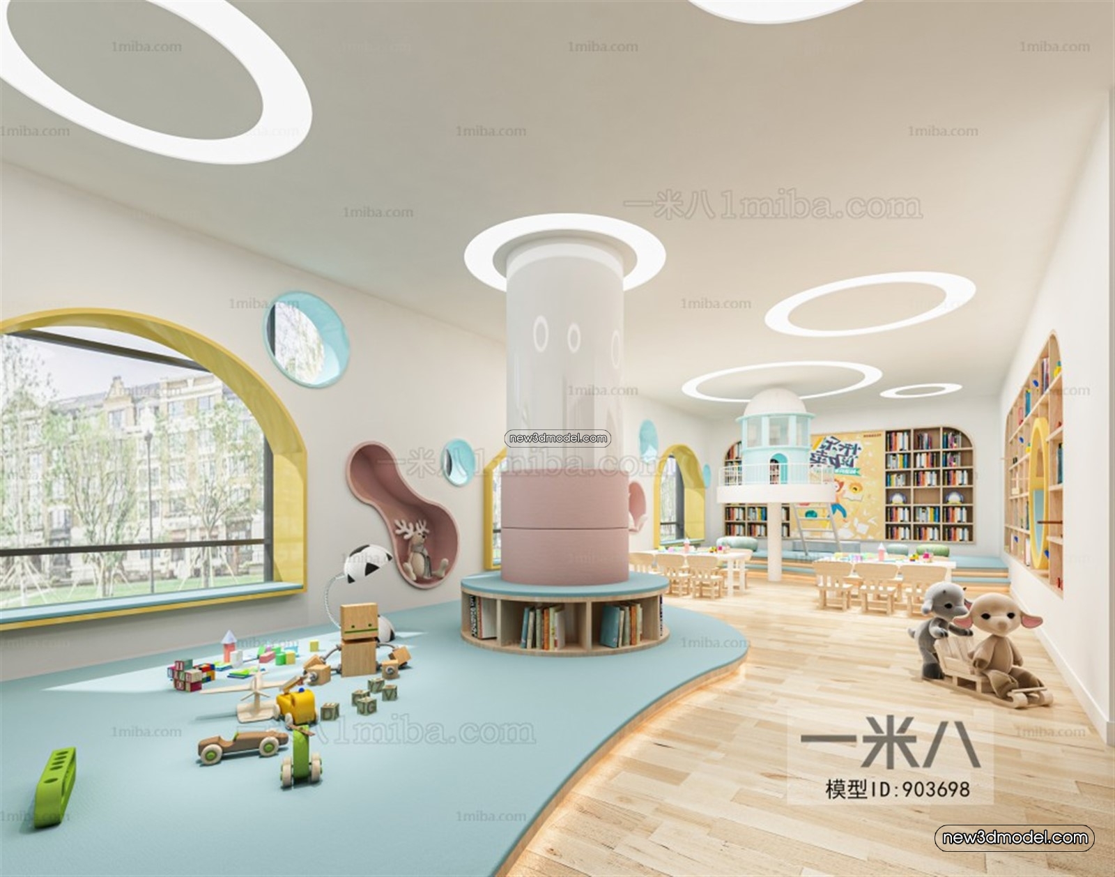 Interior 3D Model of Kindergarten – 3D Scene – 063 – VRAY - thumbnail 2