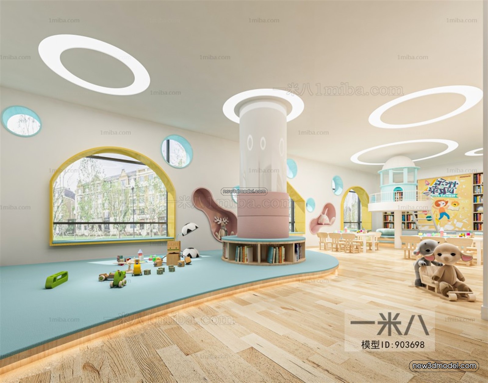 Interior 3D Model of Kindergarten – 3D Scene – 063 – VRAY - thumbnail 3